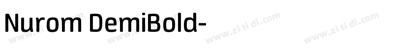 Nurom DemiBold字体转换
